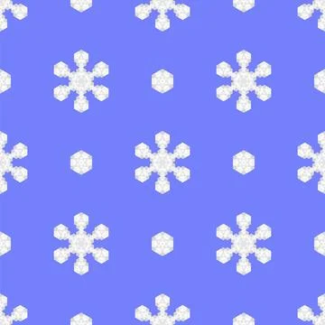 Seamless Blue Snowflake Pattern Seamless Blue Snowflake Pattern. Geometric... 스톡 사진