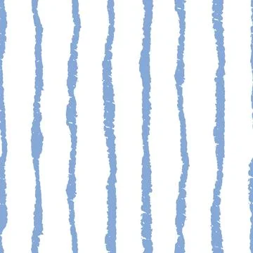 Seamless blue striped texture pattern. Abstract hand painted lines background Stock Illustration