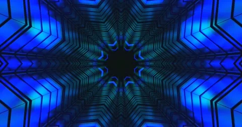 Seamless blue tunnel video loop creates dynamic visual experience for relax.. Stock Footage 318789750