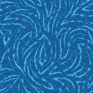 Seamless blue vector pattern of corners and flowing lines with torn edges Illustration