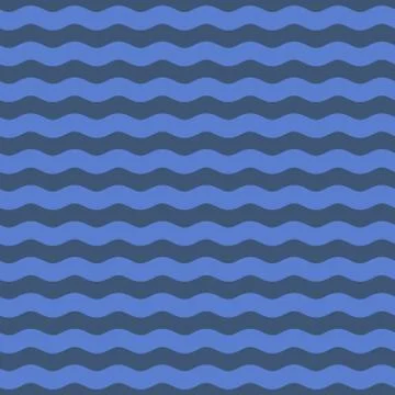 Seamless Blue Wave Pattern Background. Vector 库存插图