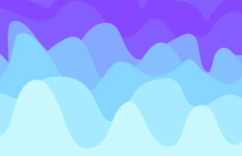 Seamless blue wave pattern with smooth flowing lines inspired by summer wat.. Illustrazione stock