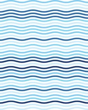 Seamless blue wavy lines simple pattern Stock Illustration