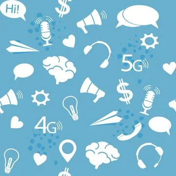 Seamless blue web pattern, vector illustration background Stock Illustration
