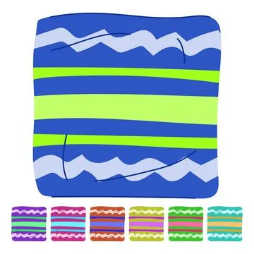 Seamless boho pillow vector cartoon graphic Stock-Illustration