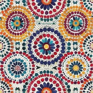 Seamless boho style pattern Stock Photos