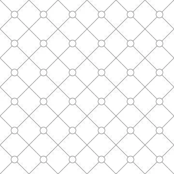 Seamless bold diamond grid pattern with circle nodes. Stock Illustration