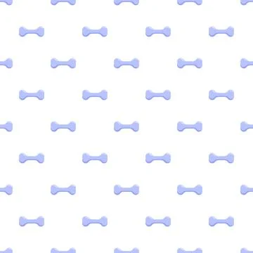 Seamless bone pattern repeating on white background Stock Illustration