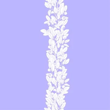 Seamless border of berries Stock Illustration