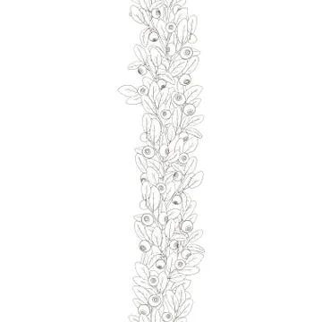 Seamless border of berries Stock Illustration