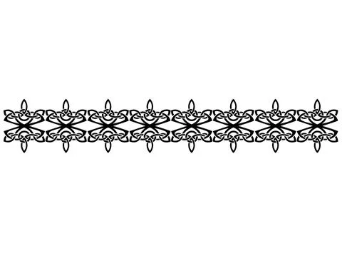 Seamless Border, divider or frame for text in Celtic style - vector silhouette Stock Illustration