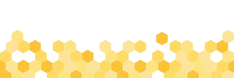 Seamless border pattern with honeycomb. Cute beekeeping frame design isolat.. Stock Illustration