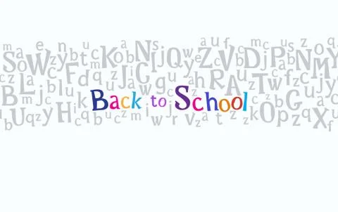 Seamless border with school elements. Back to school. イラスト素材