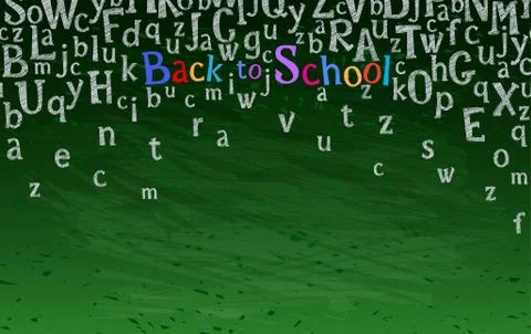 Seamless border with school elements. Back to school. Stock Illustration