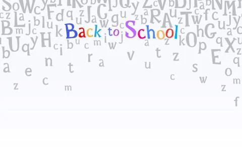 Seamless border with school elements. Back to school. Illustrazione stock