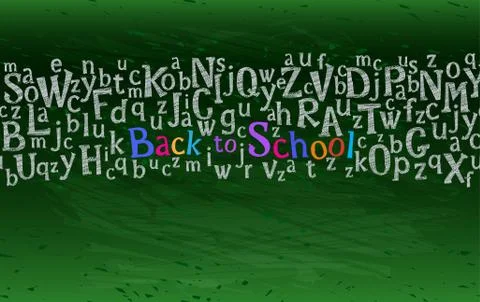 Seamless border with school elements. Back to school. Stock Illustration