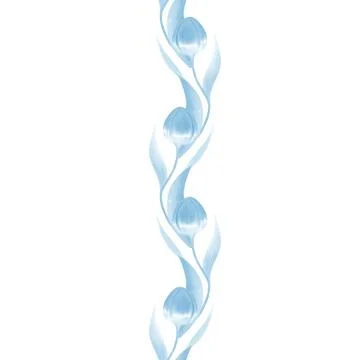 Seamless border with tulips Stock-Illustration