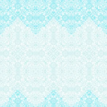 Seamless border vector ornate in Eastern style Stock Illustration