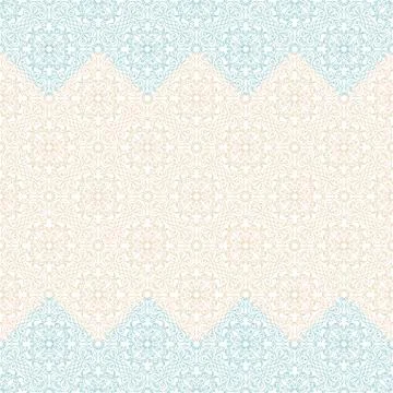 Seamless border vector ornate in Eastern style Stock Illustration
