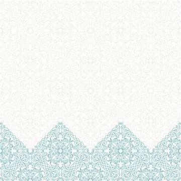 Seamless border vector ornate in Eastern style Stock Illustration