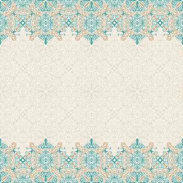 Seamless border vector ornate in Eastern style. Islam pattern Illustrazione stock