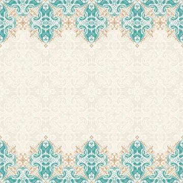 Seamless border vector ornate in Eastern style. Islam pattern Stock Illustration