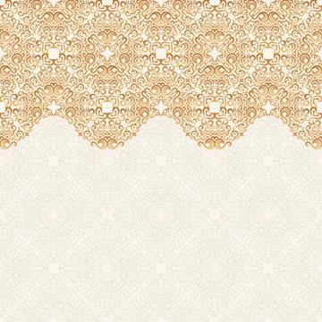Seamless border vector ornate in Eastern style. Islam pattern 스톡 일러스트