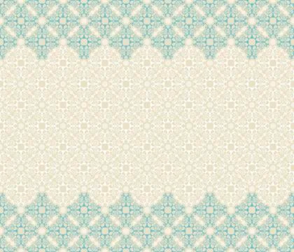 Seamless border vector ornate in Eastern style. Islam pattern Illustrazione stock