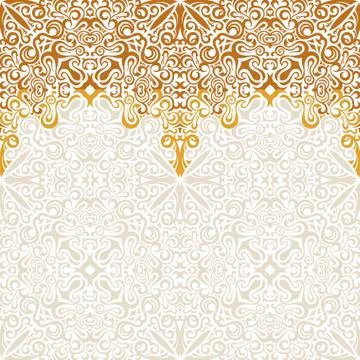 Seamless border vector ornate in Eastern style. Islam pattern Illustrazione stock