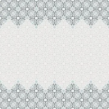 Seamless border vector ornate in Eastern style Stock Illustration