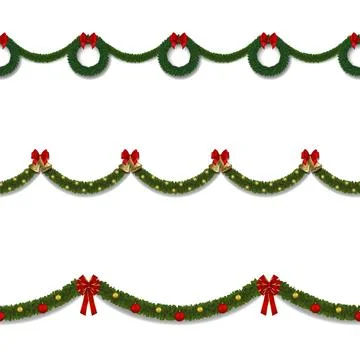 Seamless borders Stock Illustration