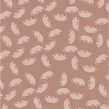 Seamless Borlotti Cranberry Bean Pattern Vector for Organic Food Stock Illustration