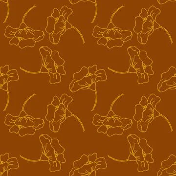 Seamless botanical background. Decorative pattern  for paper, cover, fabric, Stock Illustration