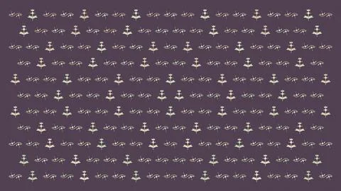 A seamless botanical pattern of delicate flowers, leaves, and sprigs in pal.. Stock Illustration
