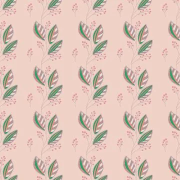 Seamless Botanical Pattern Illustrazione stock