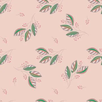 Seamless Botanical Pattern Stock Illustration