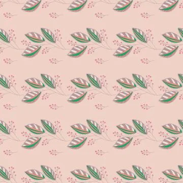 Seamless Botanical Pattern Stock Illustration
