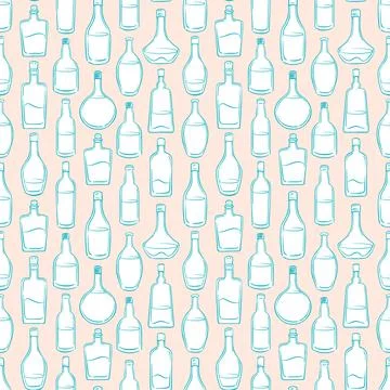 Seamless bottles Ilustración de archivo