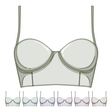 Seamless bra modern cartoon vector graphic Stock Illustration
