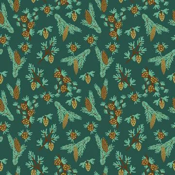 Seamless branches pattern Stock Illustration