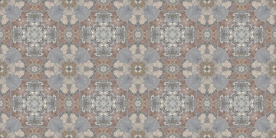 Seamless brick pattern. Brick wall texture. Mosaic kaleidoscope brick wall Stockillustratie