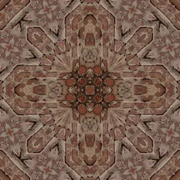 Seamless brick pattern. Brick wall texture. Mosaic kaleidoscope brick wall Stock Illustration