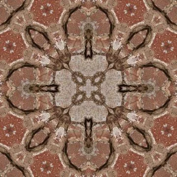 Seamless brick pattern. Brick wall texture. Mosaic kaleidoscope brick wall Stock Illustration