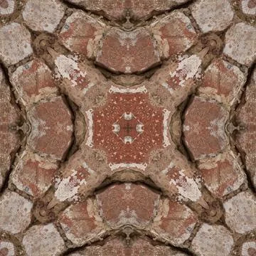 Seamless brick pattern. Brick wall texture. Mosaic kaleidoscope brick wall 스톡 일러스트