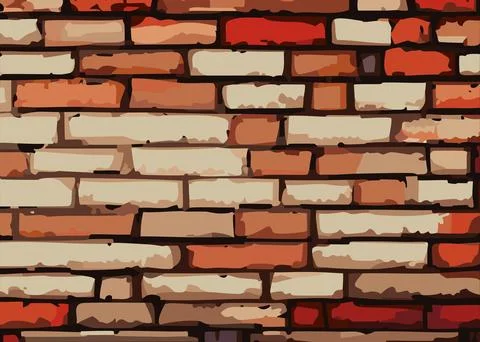Seamless brick wall background. Vector illustration. Stock Illustration