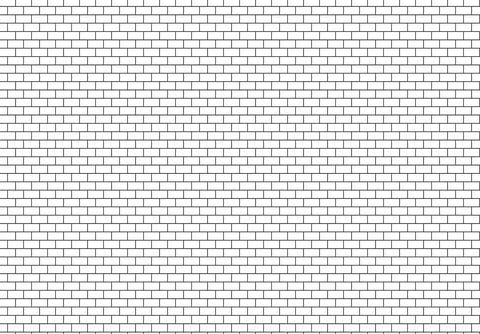 Seamless brick wall pattern in a clean, minimalist outline style. This versat Illustrazione stock
