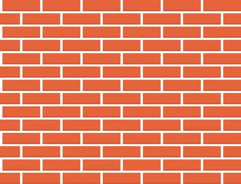 Seamless Brick Wall Pattern Flat Illustration. Clean Icon Design Element on.. Illustrazione stock