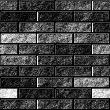 Seamless brick wall pattern - mnochromatic Stock Illustration