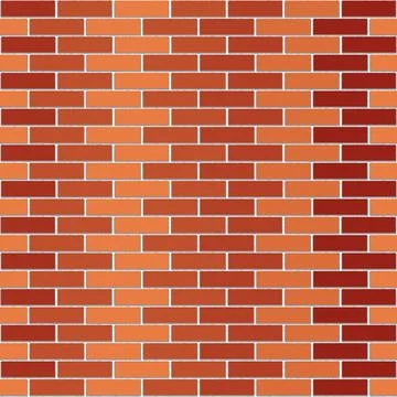 Seamless Brick Wall Pattern of red and brown color, vector illustration 스톡 일러스트