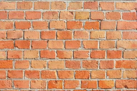 Seamless brick wall surface, brickwork as background Stock Photos